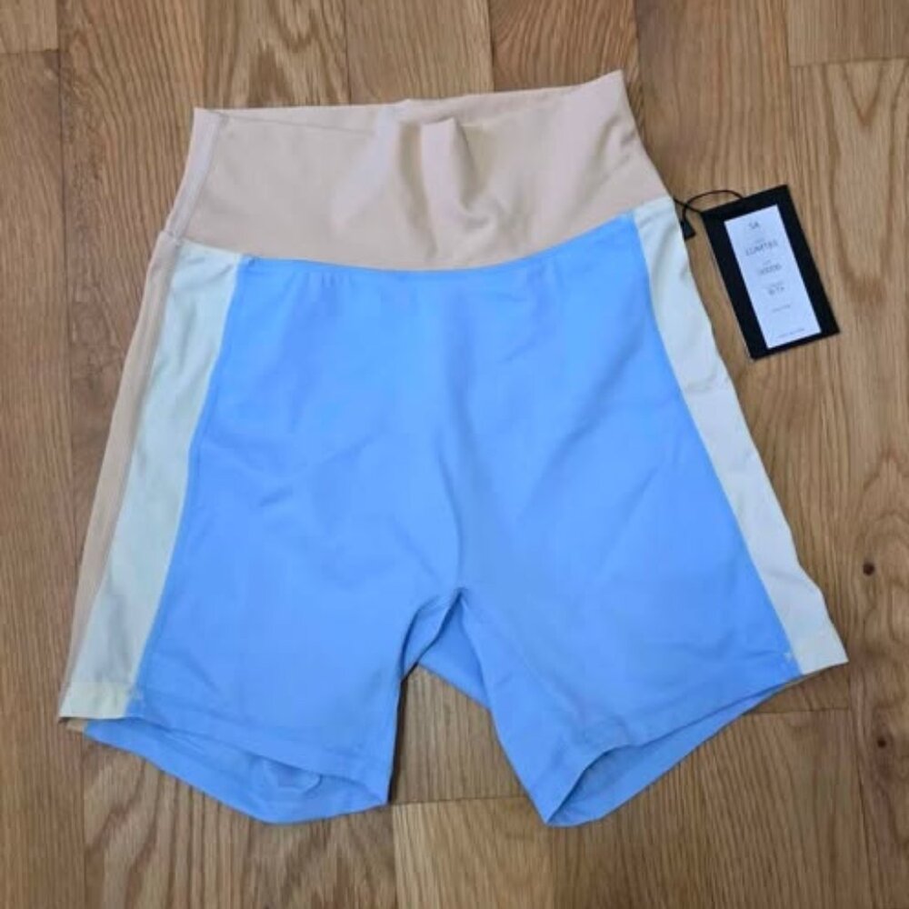 LUMI COLLECTIVE Color Block 5" Bike Shorts, Size Adult Small